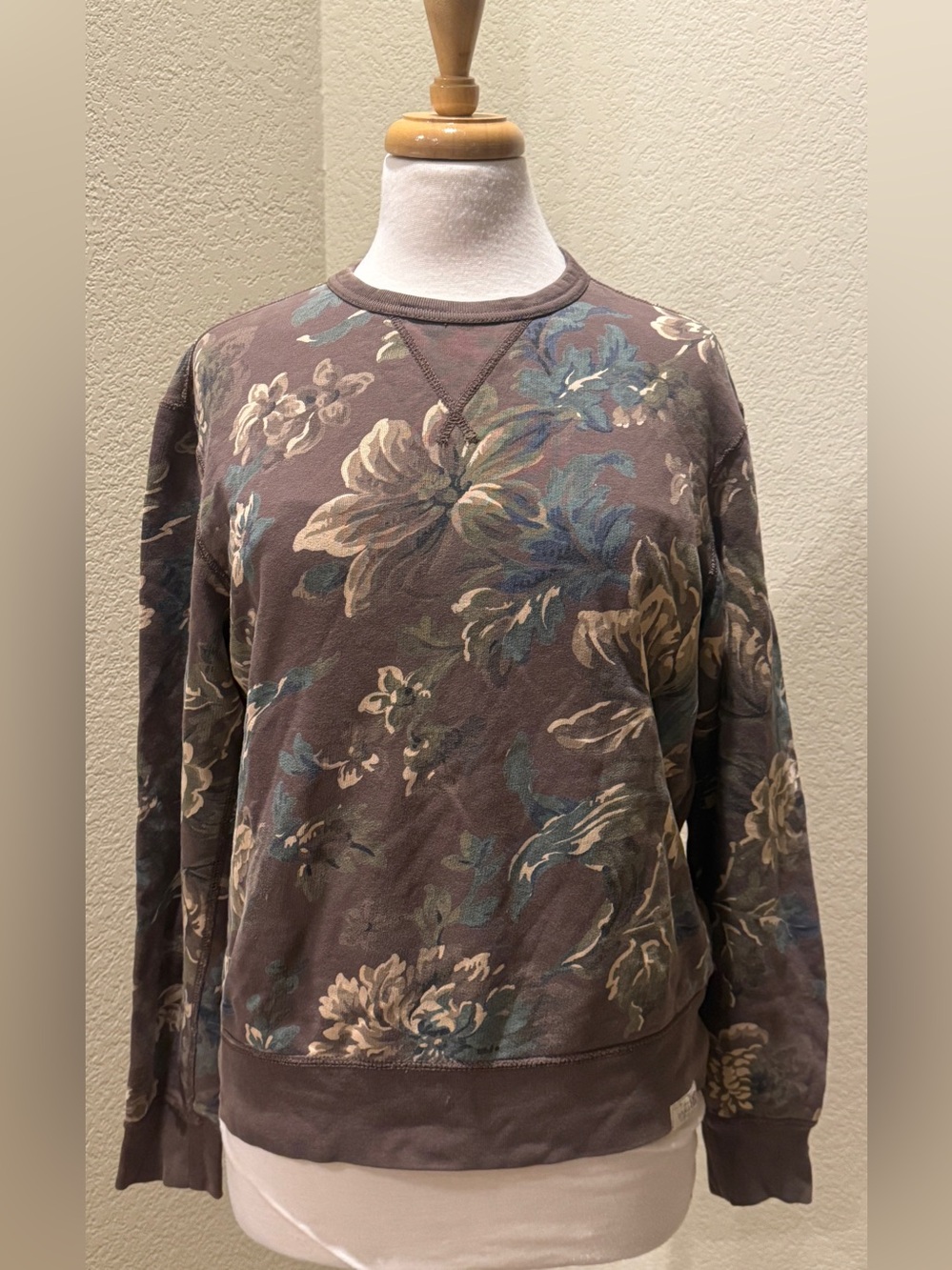 Ralph Lauren Denim & Supply Brown Floral Crewneck Sweatshirt S